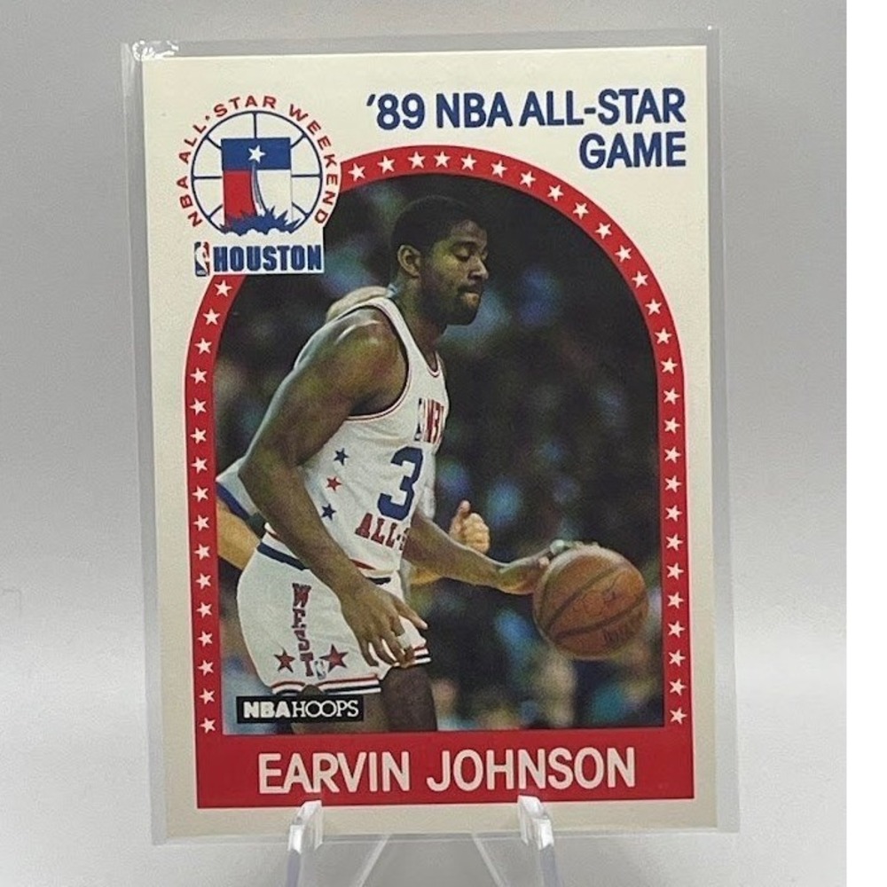 Magic‎ Johnson 1989 NBA Hoops 166 NBA Los Angeles Lakers Basketball Card